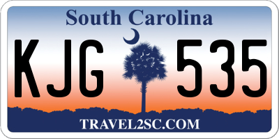 SC license plate KJG535