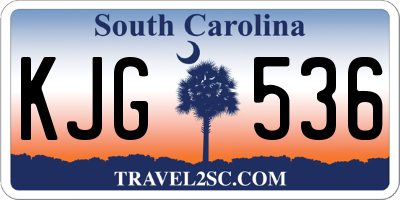SC license plate KJG536