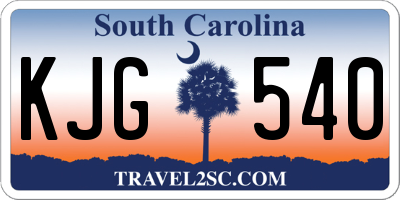 SC license plate KJG540