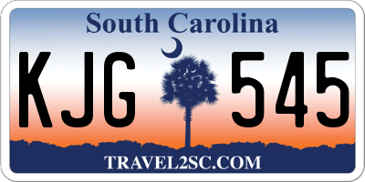 SC license plate KJG545
