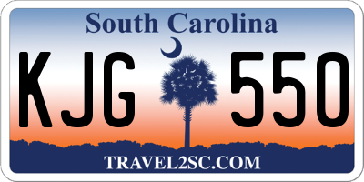SC license plate KJG550