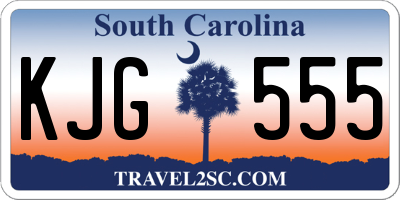 SC license plate KJG555