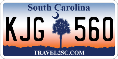 SC license plate KJG560