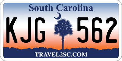 SC license plate KJG562