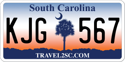 SC license plate KJG567