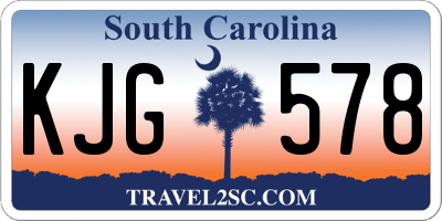 SC license plate KJG578