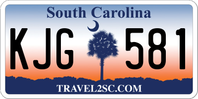 SC license plate KJG581