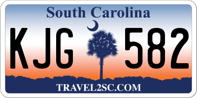 SC license plate KJG582