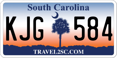 SC license plate KJG584