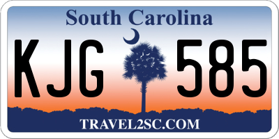 SC license plate KJG585