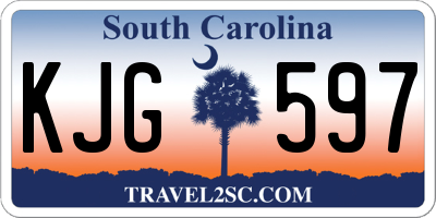 SC license plate KJG597