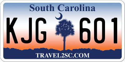 SC license plate KJG601