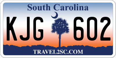 SC license plate KJG602