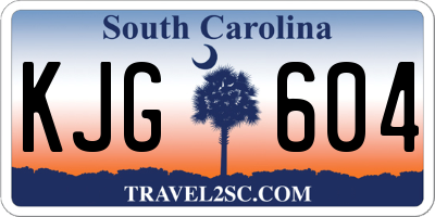 SC license plate KJG604