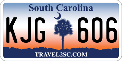 SC license plate KJG606