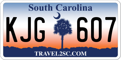 SC license plate KJG607