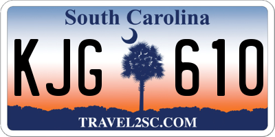 SC license plate KJG610