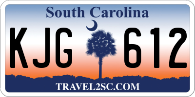 SC license plate KJG612