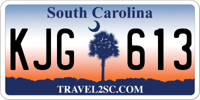 SC license plate KJG613