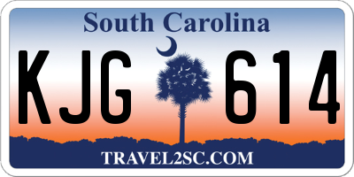 SC license plate KJG614