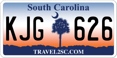 SC license plate KJG626