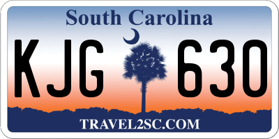 SC license plate KJG630