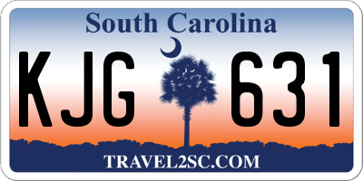 SC license plate KJG631
