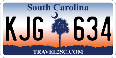 SC license plate KJG634