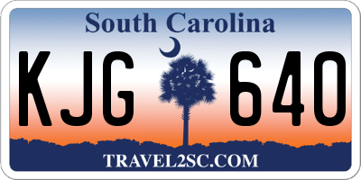 SC license plate KJG640