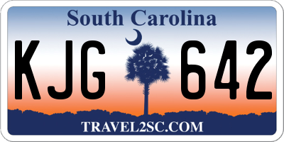 SC license plate KJG642