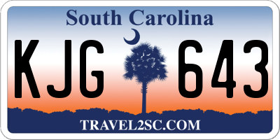 SC license plate KJG643