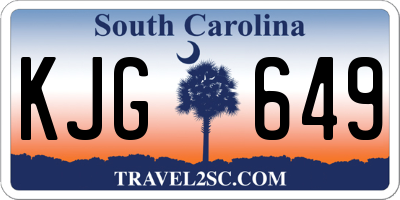 SC license plate KJG649