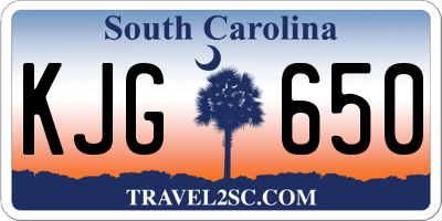 SC license plate KJG650