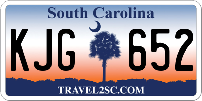 SC license plate KJG652