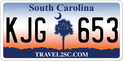 SC license plate KJG653