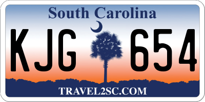 SC license plate KJG654