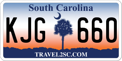 SC license plate KJG660