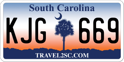 SC license plate KJG669