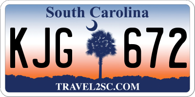 SC license plate KJG672