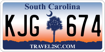 SC license plate KJG674