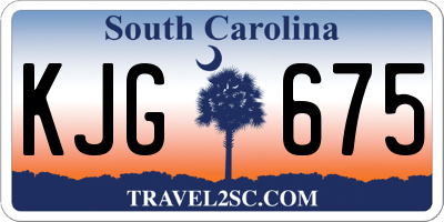 SC license plate KJG675