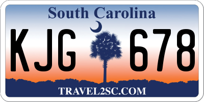 SC license plate KJG678