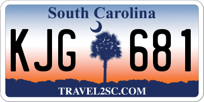 SC license plate KJG681
