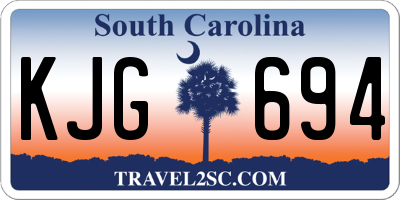 SC license plate KJG694