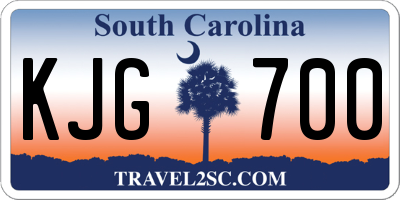 SC license plate KJG700
