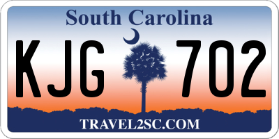 SC license plate KJG702