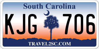 SC license plate KJG706