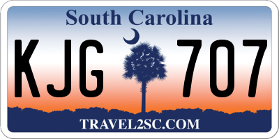 SC license plate KJG707