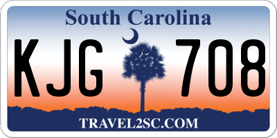 SC license plate KJG708