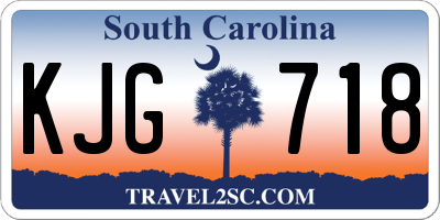 SC license plate KJG718